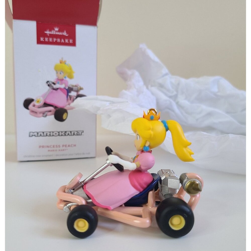 Hallmark Keepsake Princess Peach Mario Kart Ornament Pink & Yellow 2025 - Picture 2 of 10